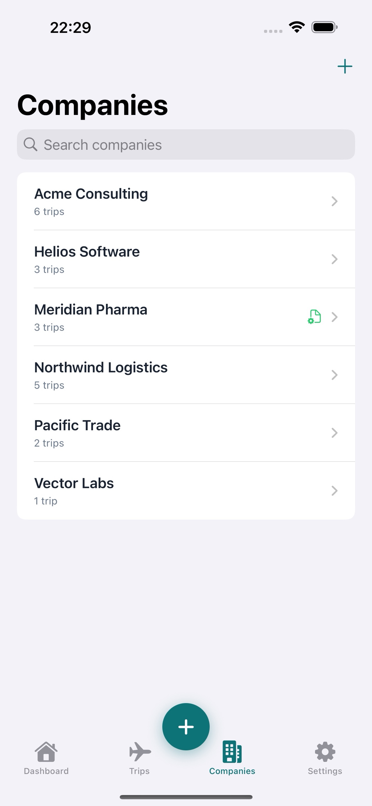 Companies list